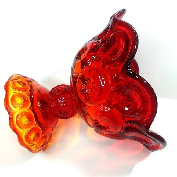 Vintage MCM 1960s Hollywood Regency Retro Glass Candy Dish Compote Maxi… - Picture 4 of 7